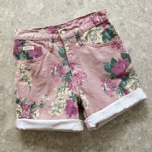 Vintage Guess Purple Denim Floral Shorts Kids Size 10